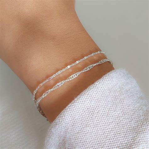 dainty sterling silver bracelets